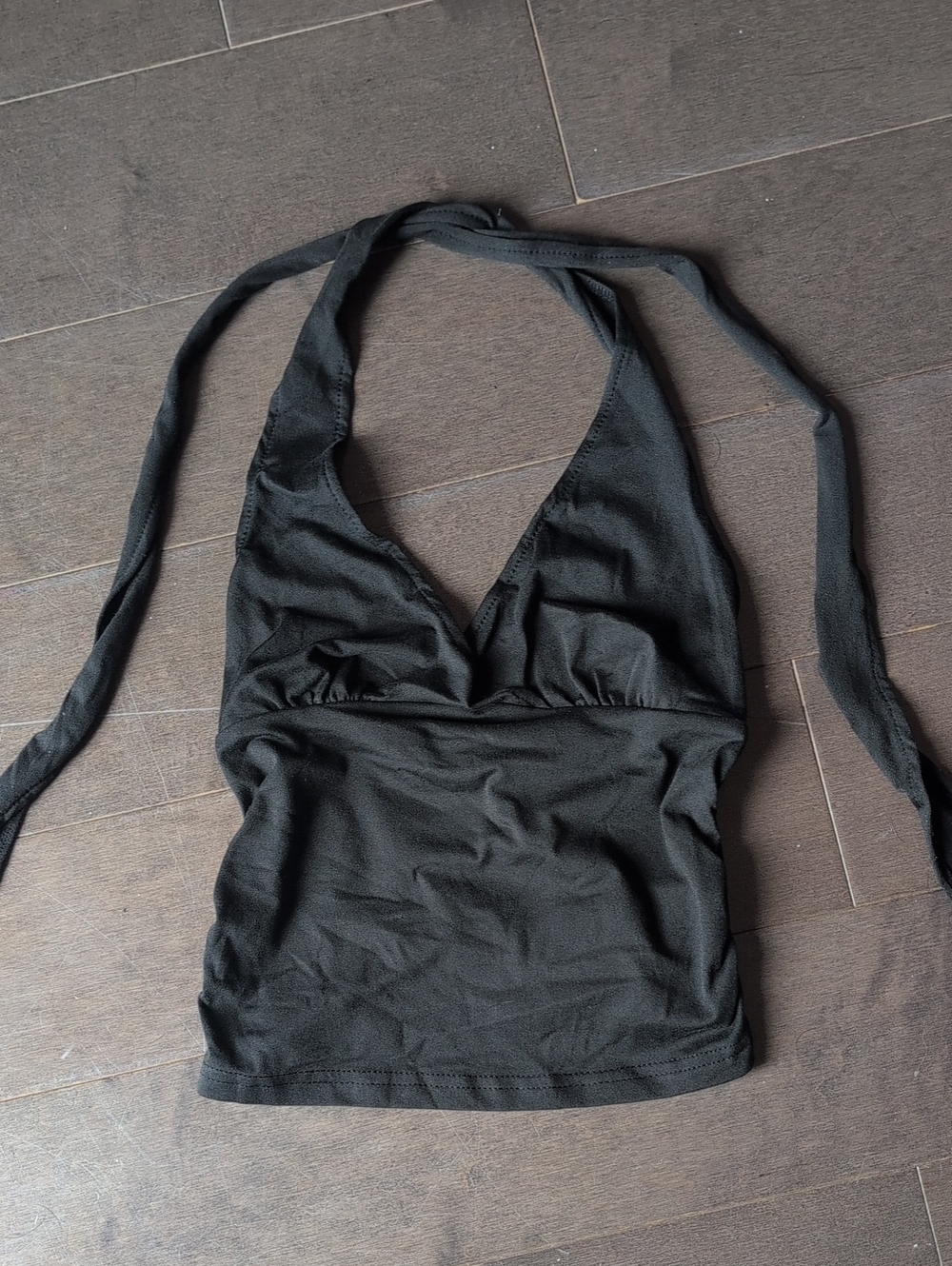 Black Halter Crop Top